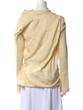 Petar Petrov Cowl Neck Long Sleeve Blouse