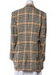 Petar Petrov Linen Plaid Print Blazer