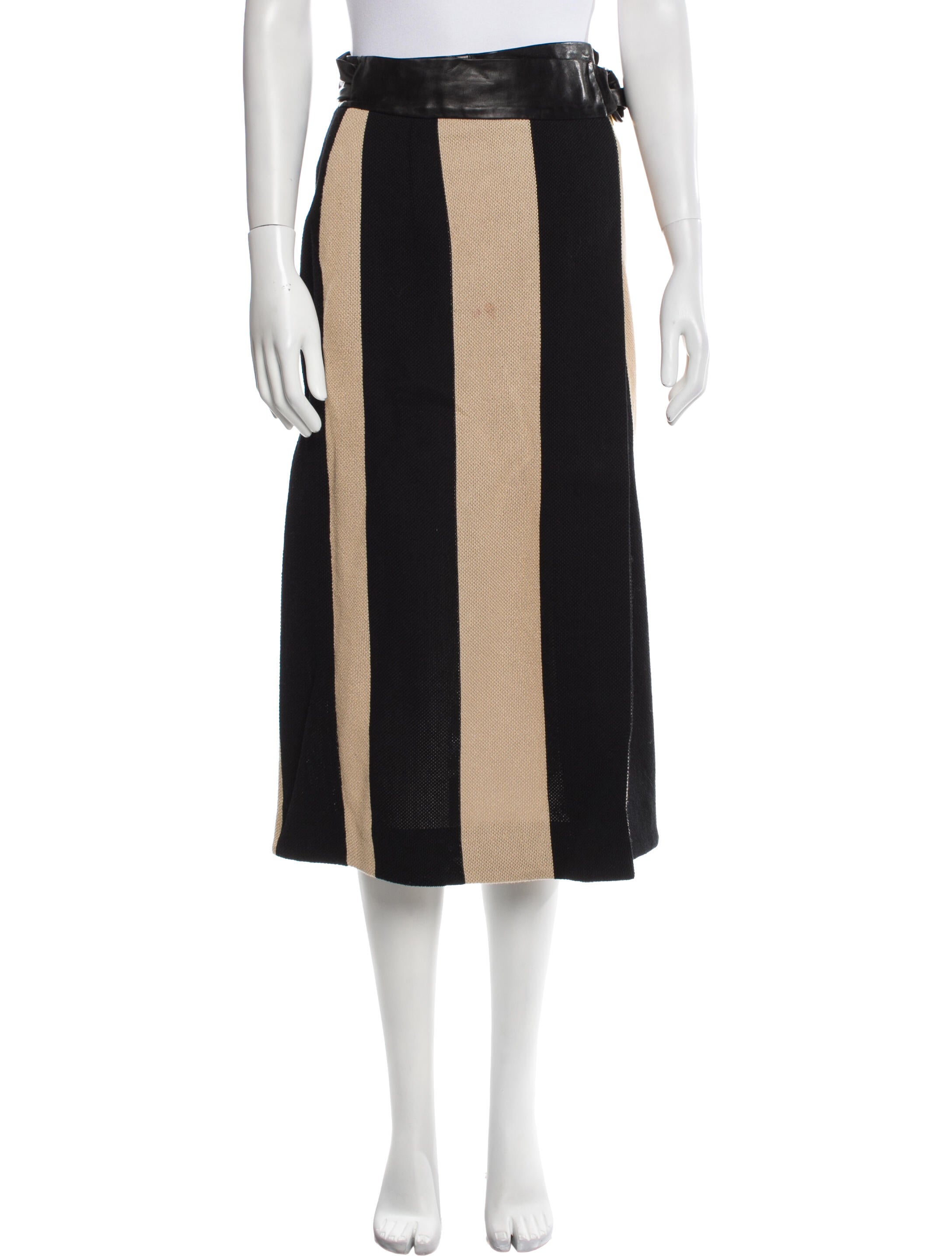 Petar Petrov Colorblock Pattern Midi Length Skirt