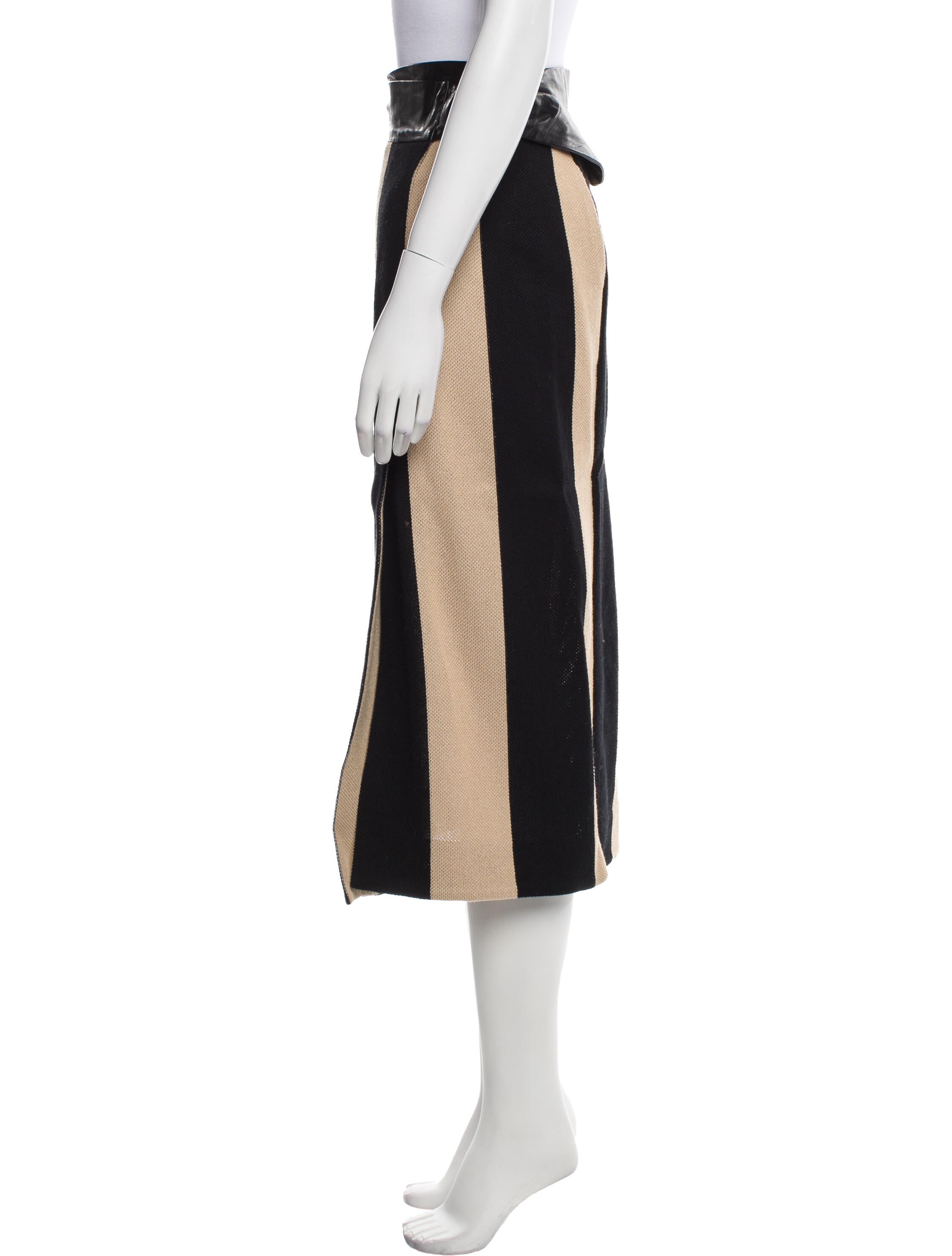 Petar Petrov Colorblock Pattern Midi Length Skirt