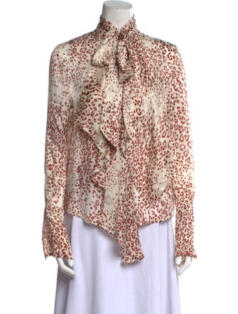 Petar Petrov Silk Animal Print Blouse