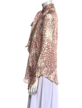 Petar Petrov Silk Animal Print Blouse