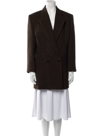 Petar Petrov Virgin Wool Plaid Print Blazer