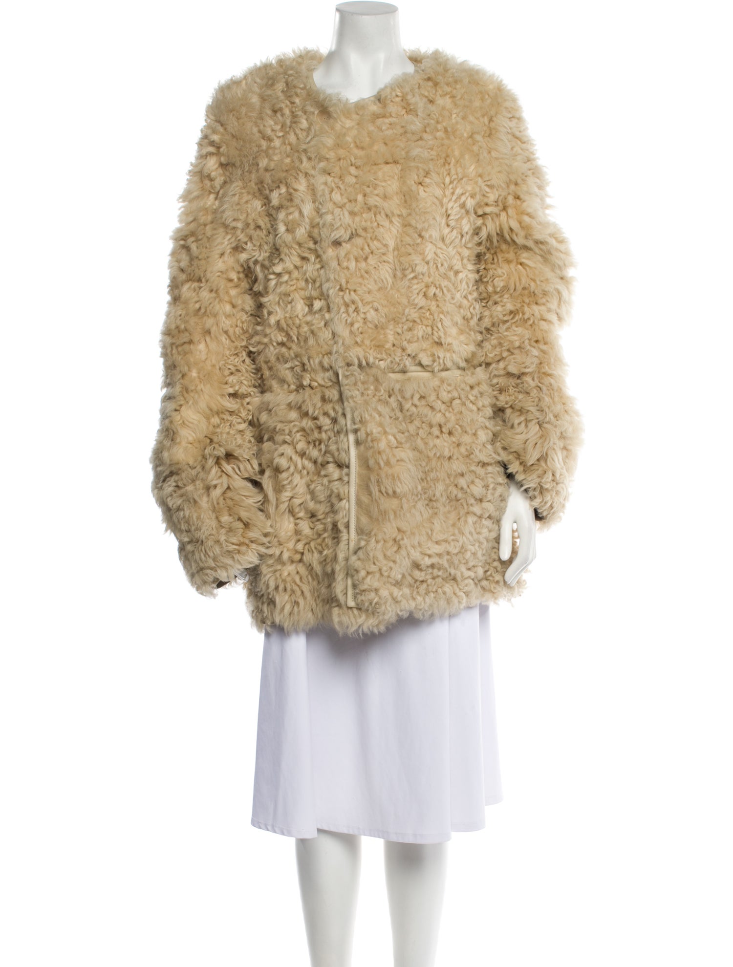 Petar Petrov Lambskin Faux Fur Coat