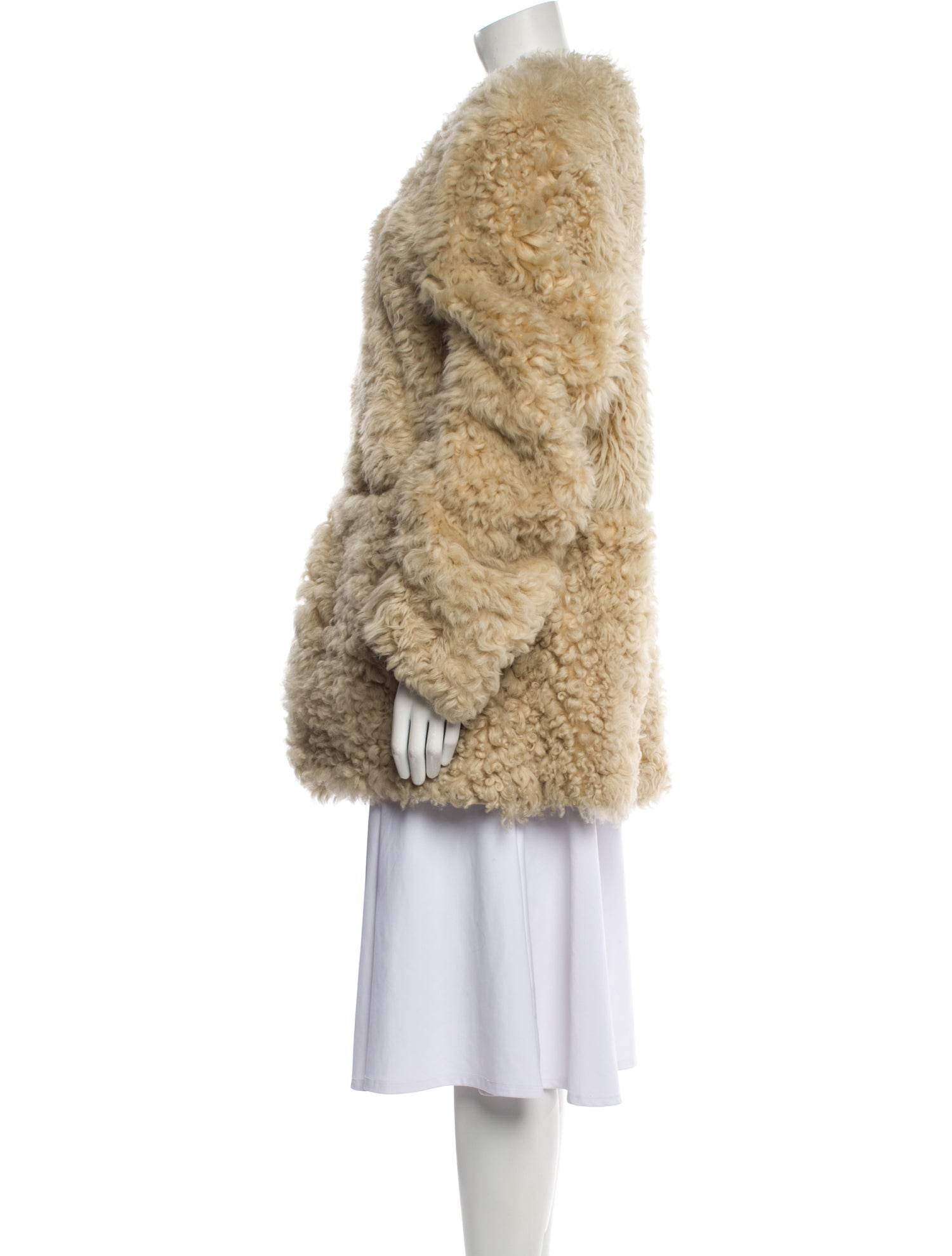 Petar Petrov Lambskin Faux Fur Coat
