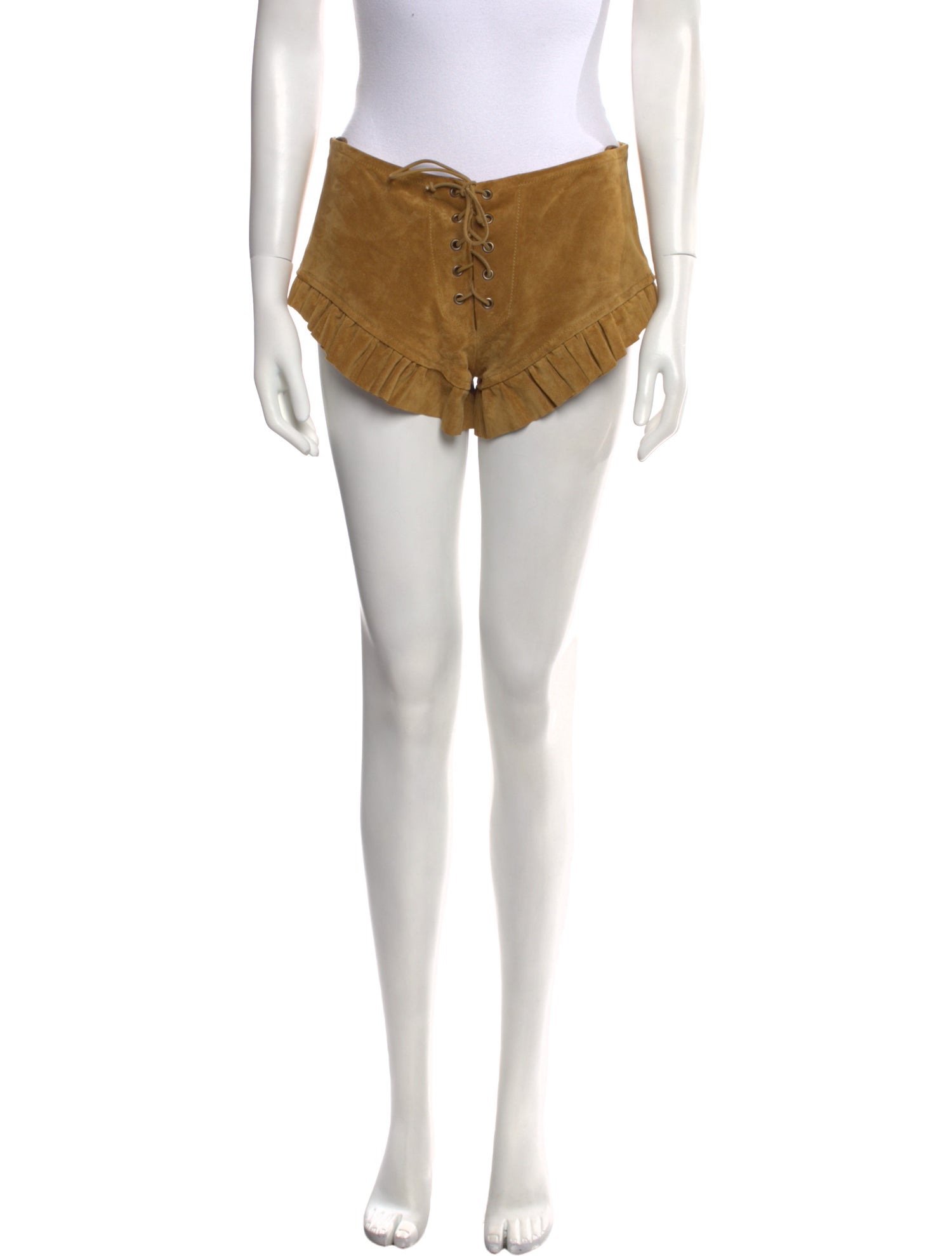 Petar Petrov Suede Mini Shorts