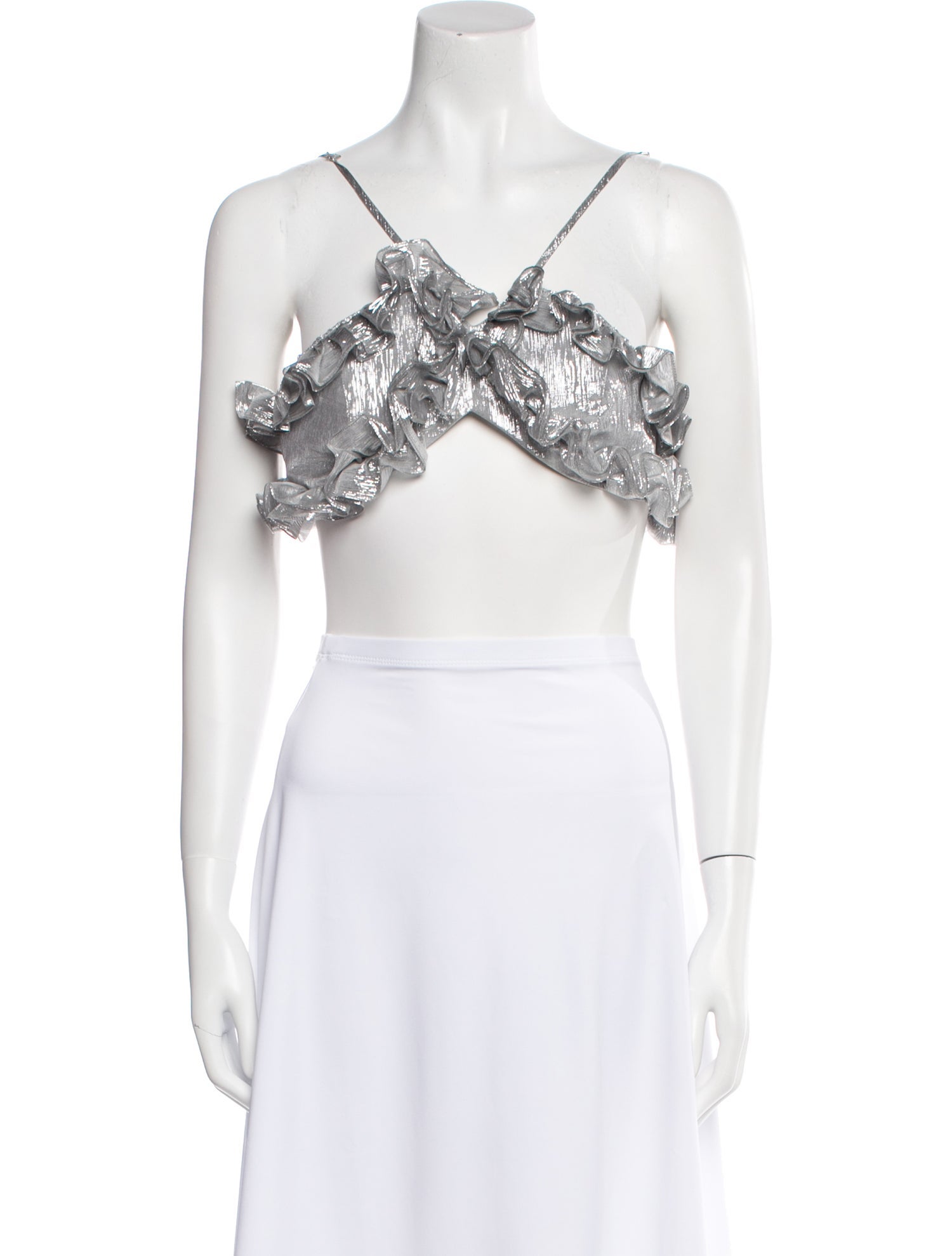 Petar Petrov Silk Halterneck Crop Top w/ Tags