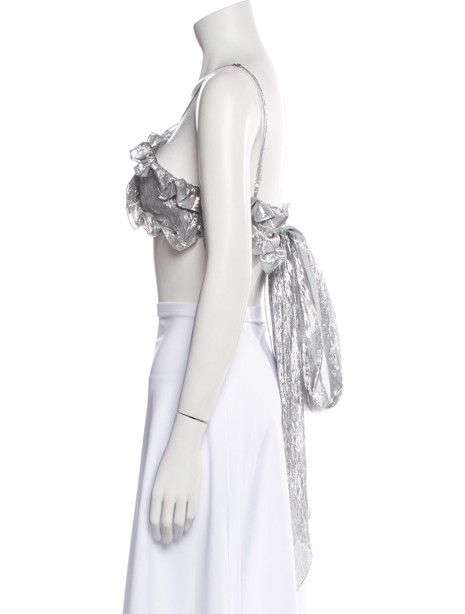 Petar Petrov Silk Halterneck Crop Top w/ Tags