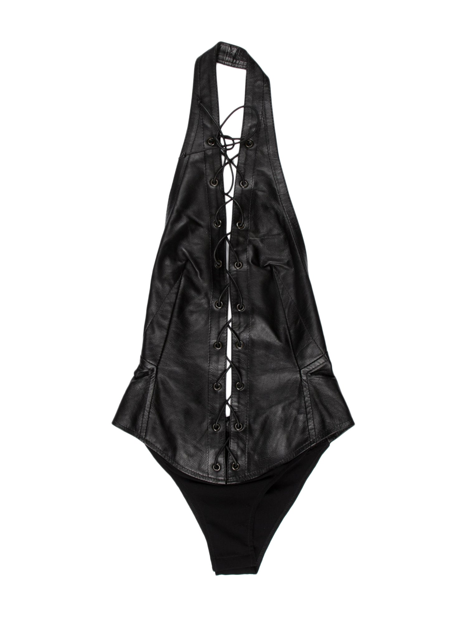 Petar Petrov Leather Halterneck Bodysuit w/ Tags