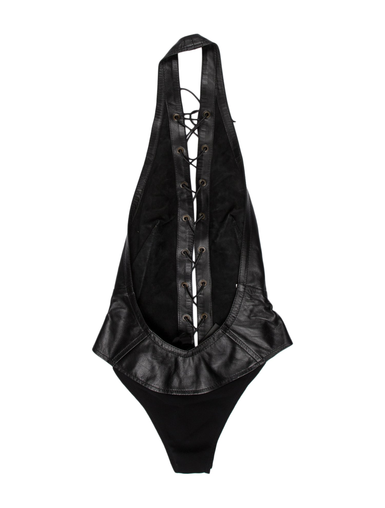 Petar Petrov Leather Halterneck Bodysuit w/ Tags