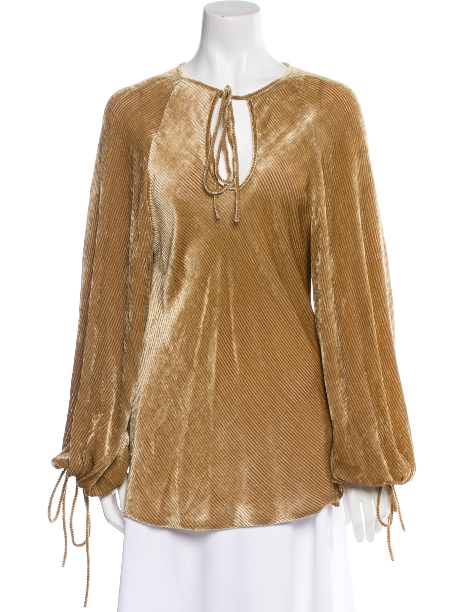 Petar Petrov Velvet Tie Neck Blouse w/ Tags