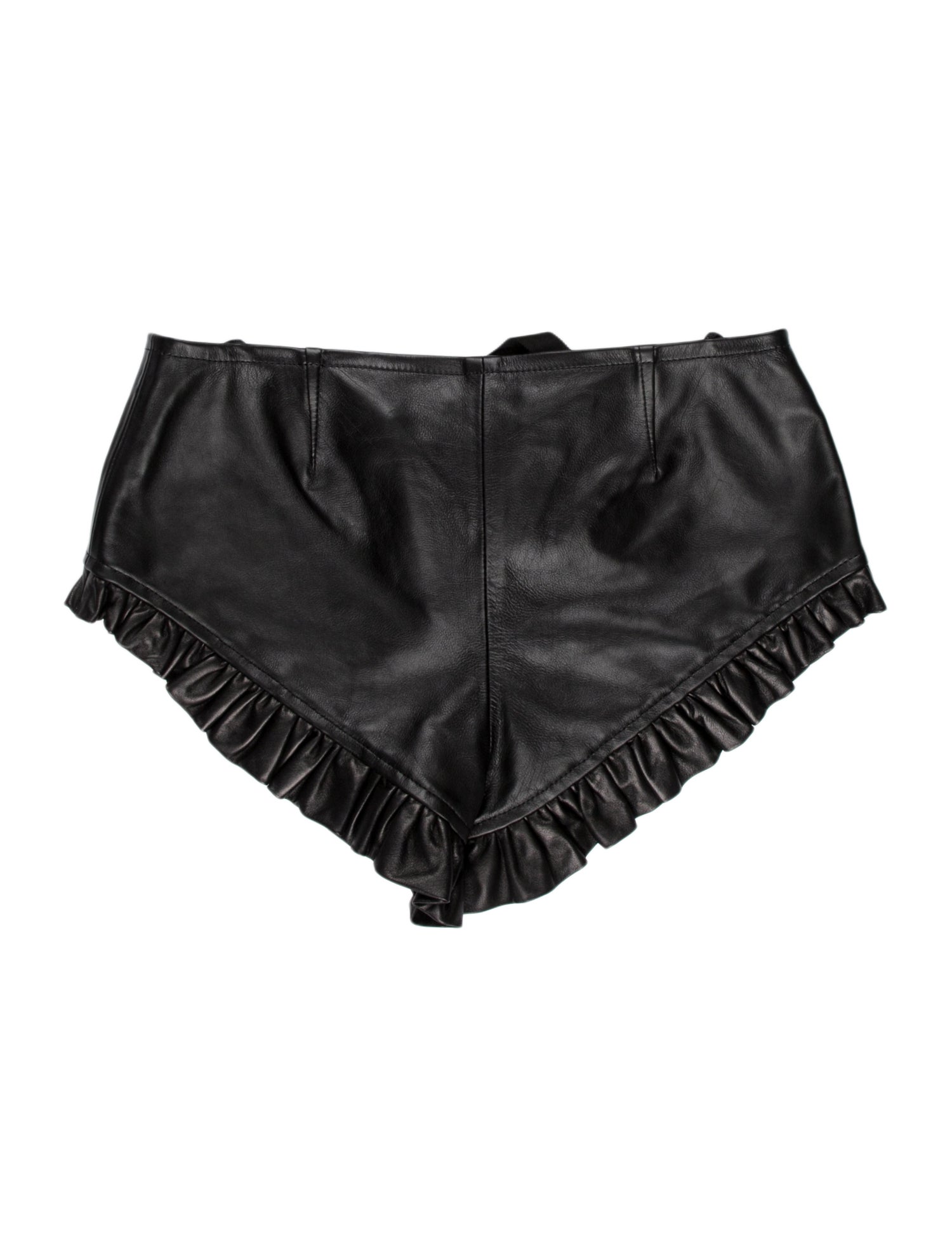 Petar Petrov Leather Mini Shorts