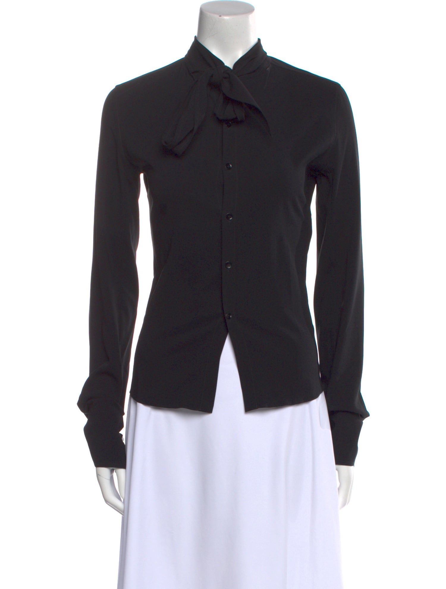 Petar Petrov Silk Long Sleeve Button-Up Top