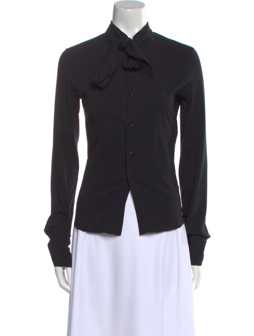 Petar Petrov Silk Long Sleeve Button-Up Top