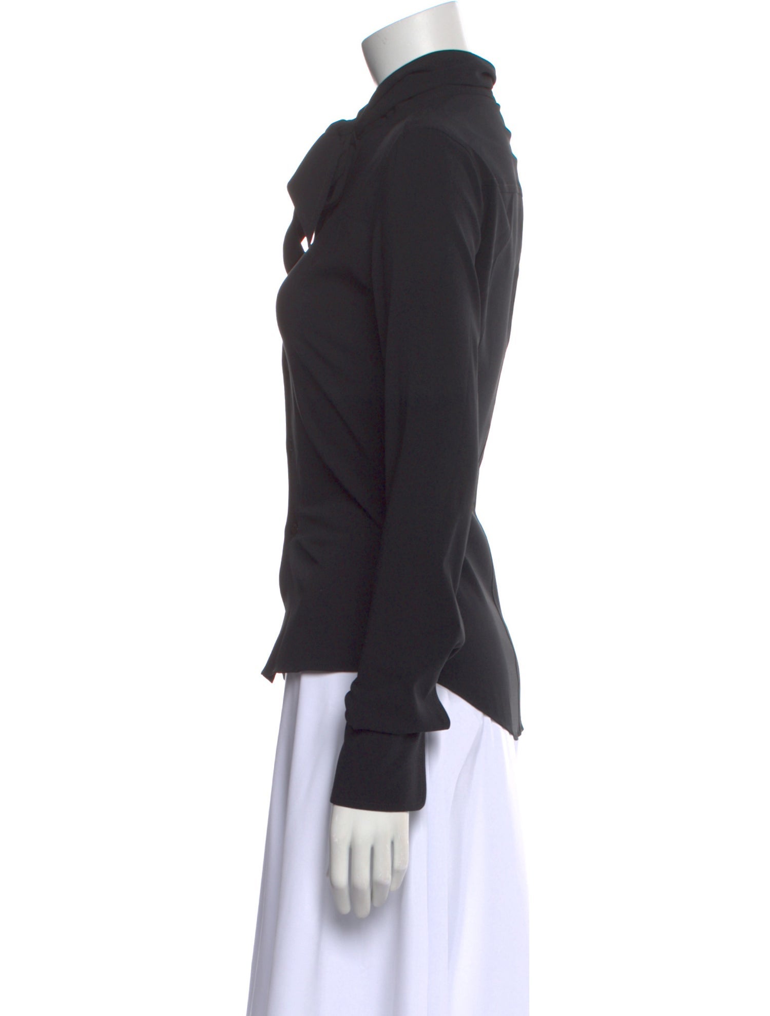 Petar Petrov Silk Long Sleeve Button-Up Top