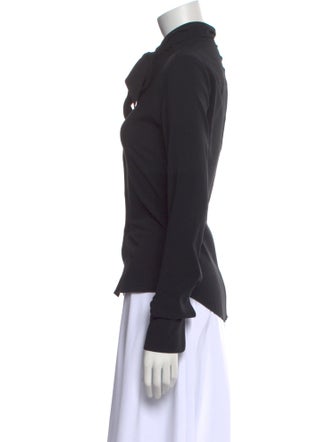 Petar Petrov Silk Long Sleeve Button-Up Top