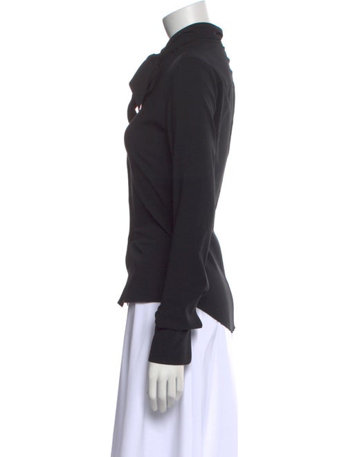 Petar Petrov Silk Long Sleeve Button-Up Top