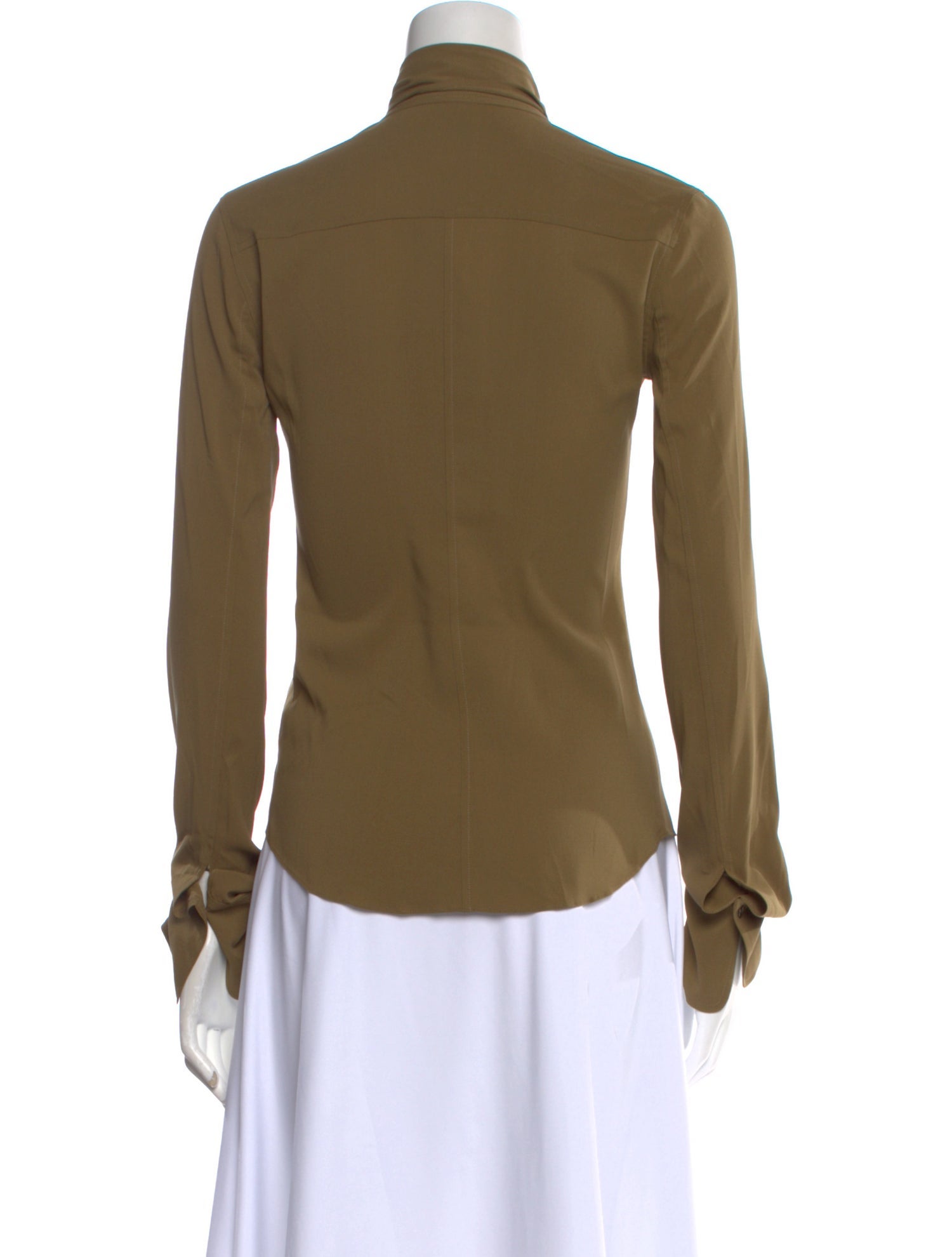 Petar Petrov Silk Long Sleeve Button-Up Top w/ Tags