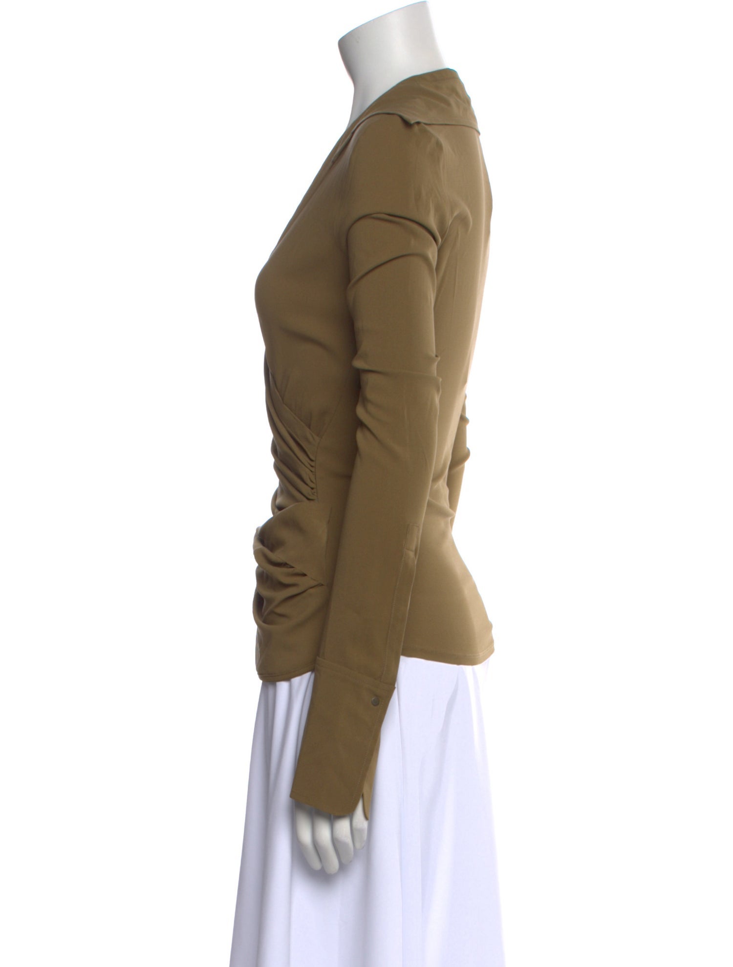 Petar Petrov Silk V-Neck Top w/ Tags