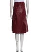 Petar Petrov Lamb Leather Knee-Length Skirt
