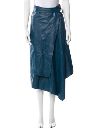 Petar Petrov Leather Knee-Length Skirt
