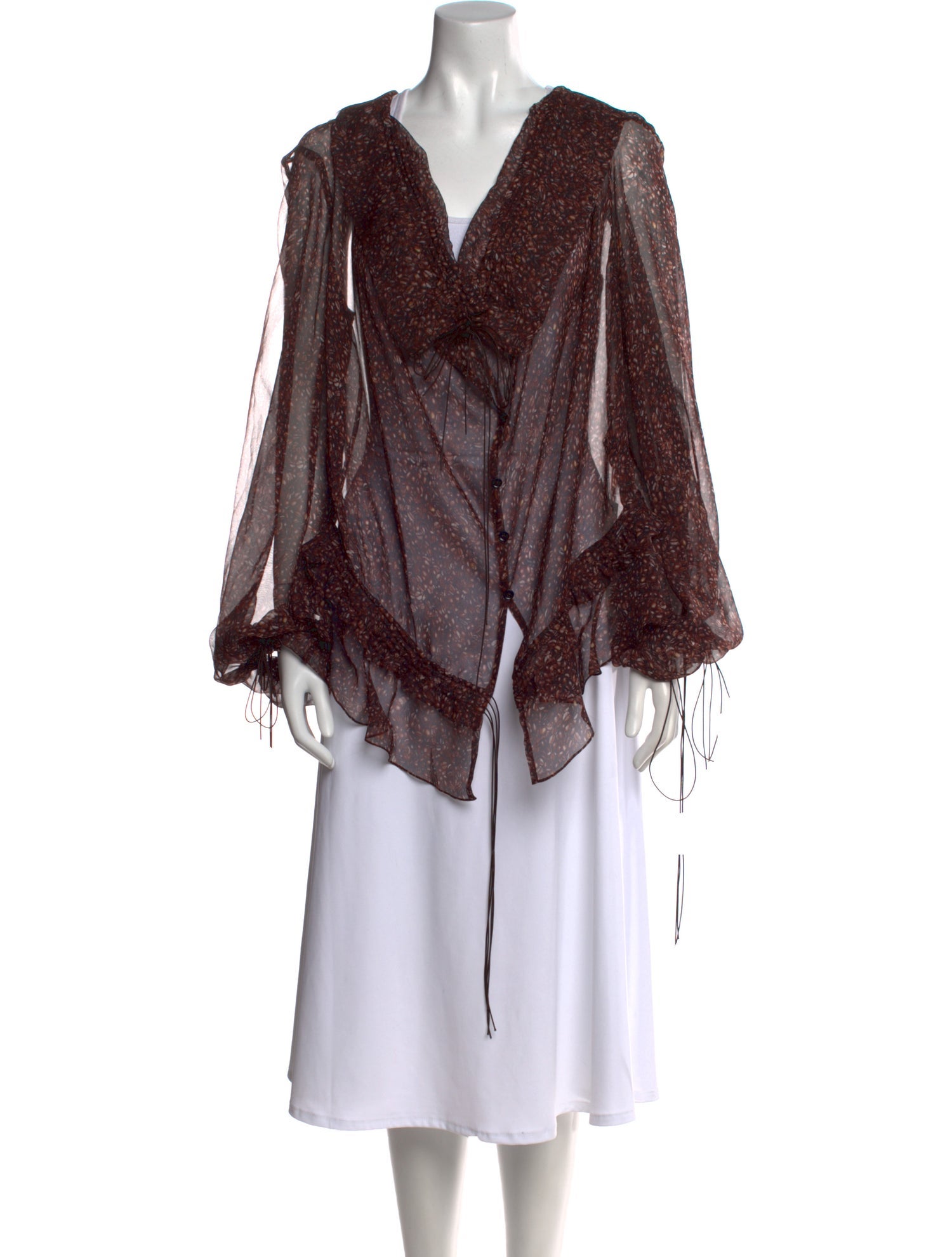 Petar Petrov Silk Printed Top w/ Tags