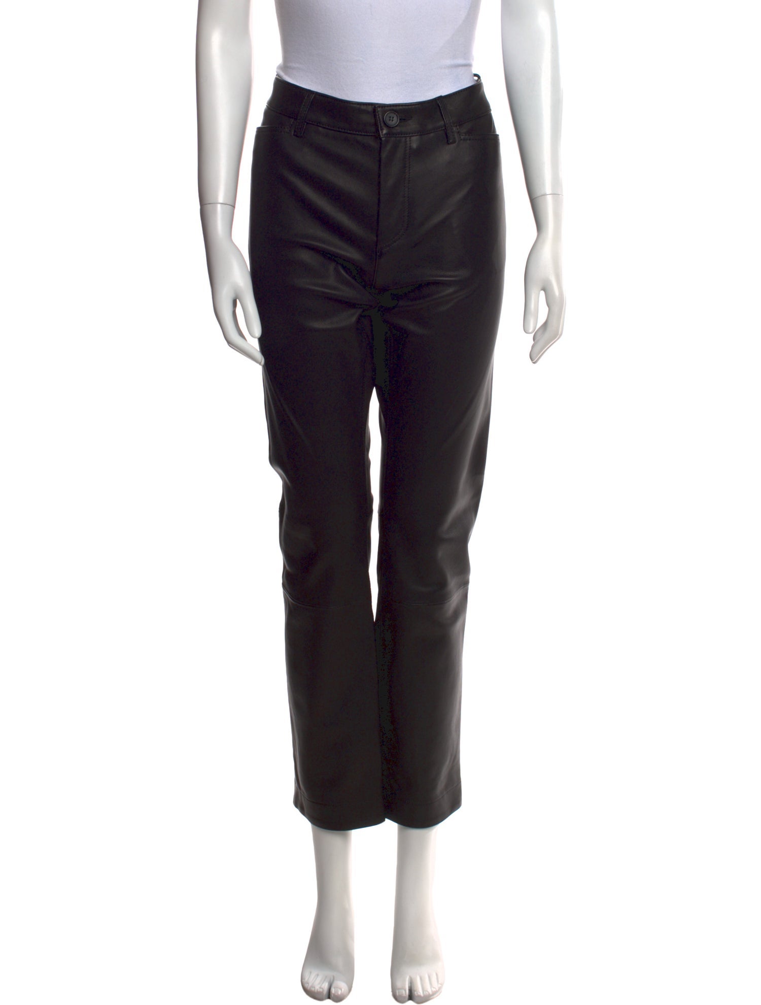 Petar Petrov Leather Straight Leg Pants w/ Tags