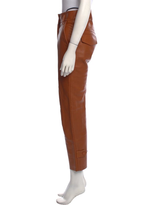 Petar Petrov Lamb Leather Straight Leg Pants