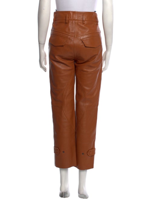 Petar Petrov Lamb Leather Straight Leg Pants
