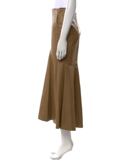 Petar Petrov Leather Midi Length Skirt