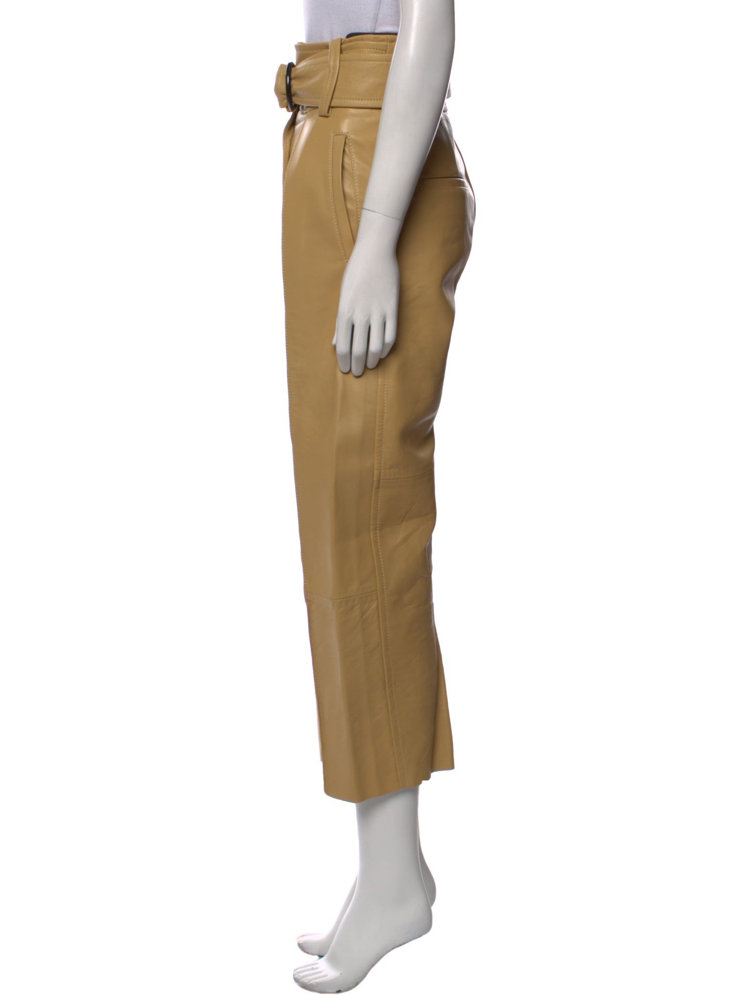 Petar Petrov Leather Wide Leg Pants