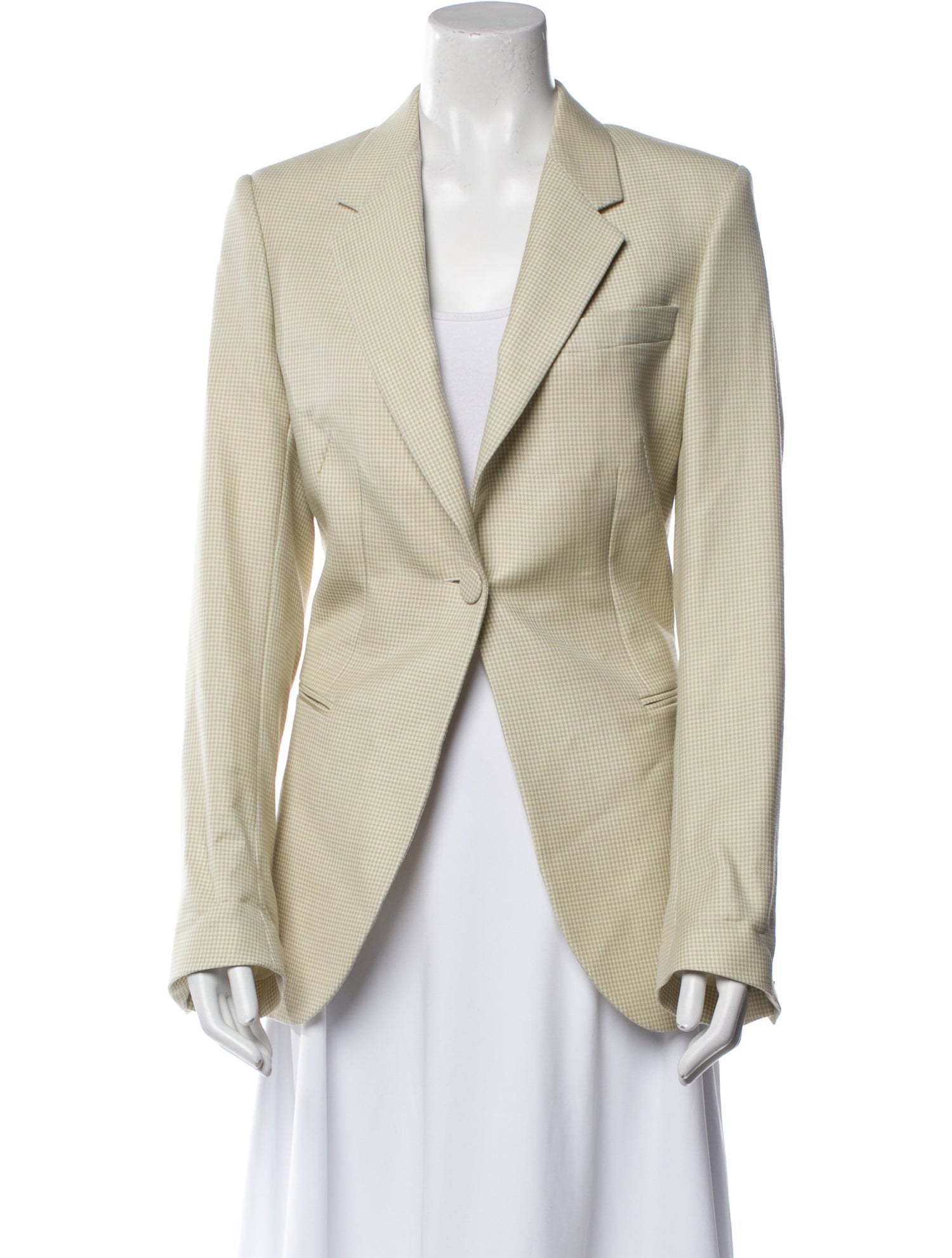 Petar Petrov Merino Wool Plaid Print Blazer