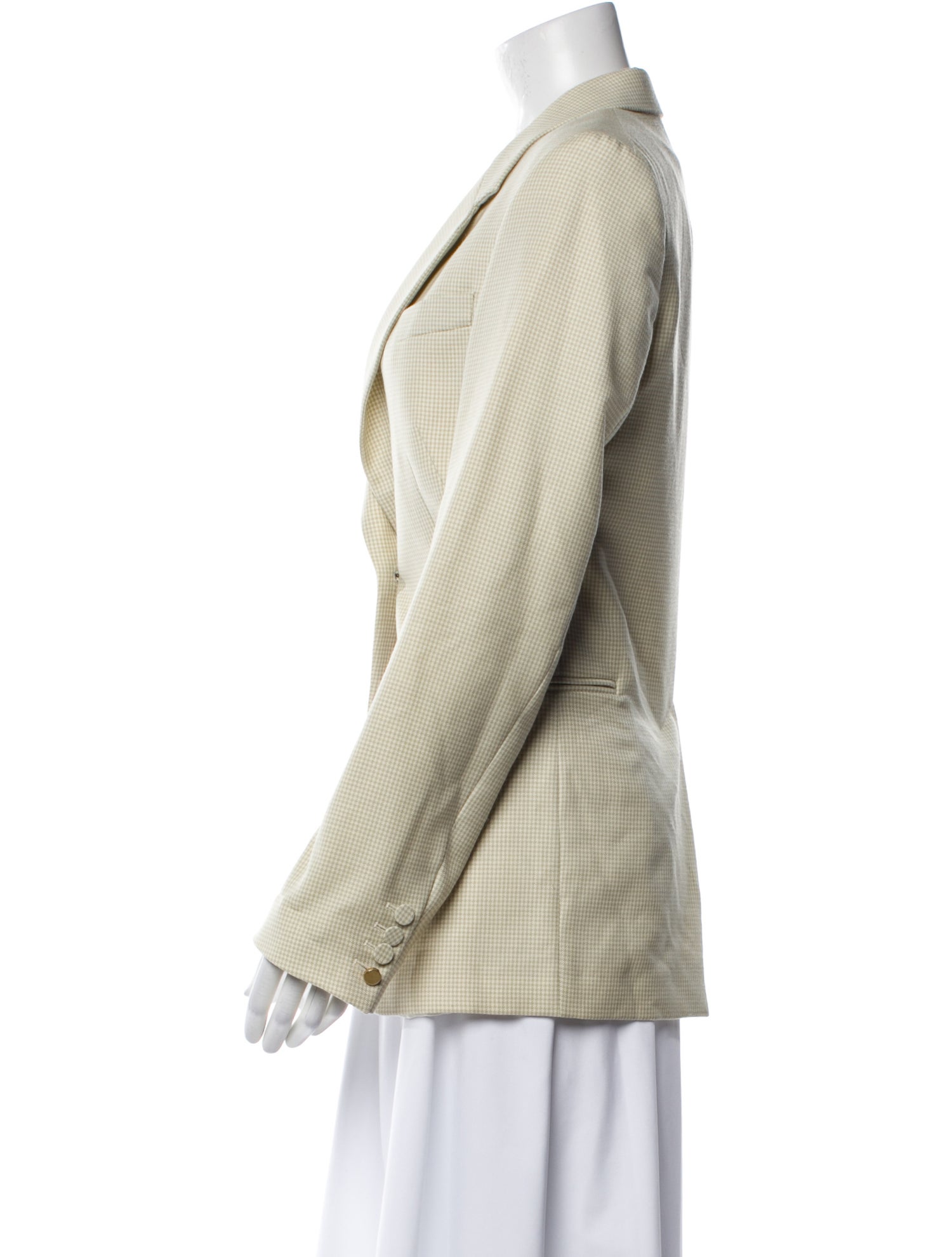 Petar Petrov Merino Wool Plaid Print Blazer