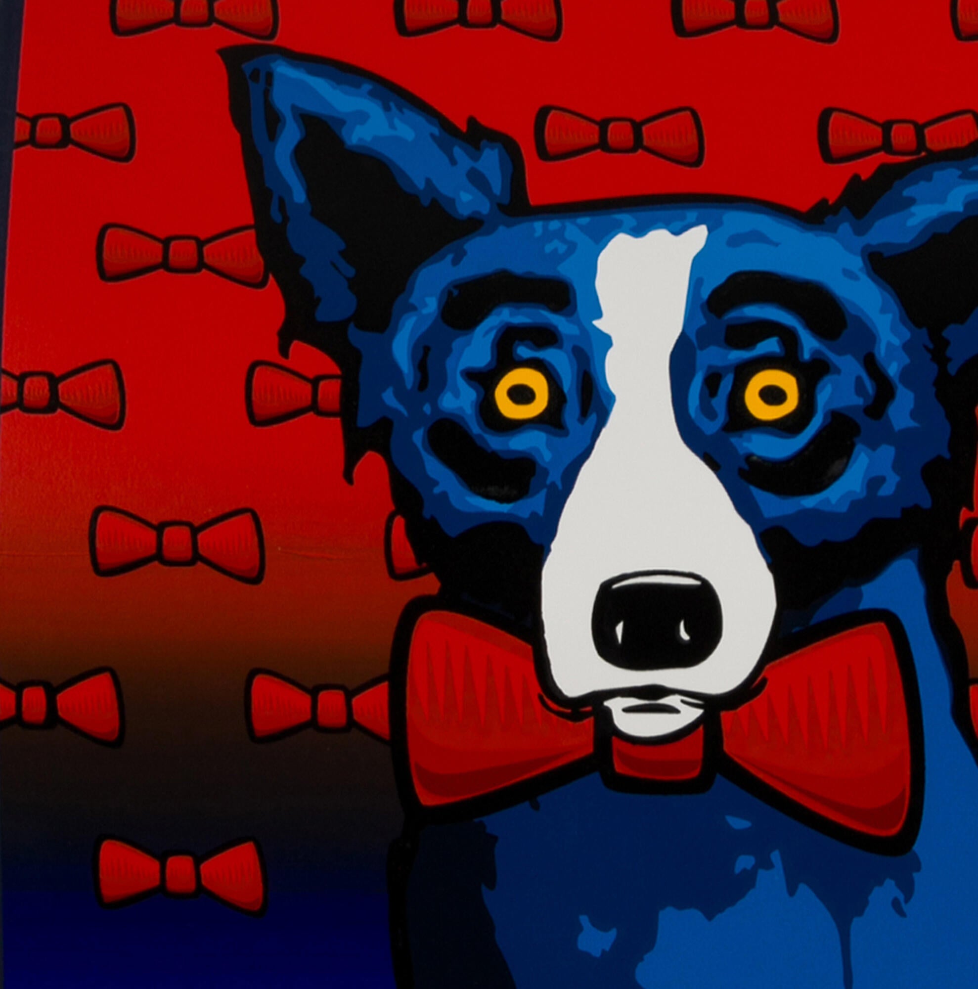 Blue Dog Does the Red Tie Print