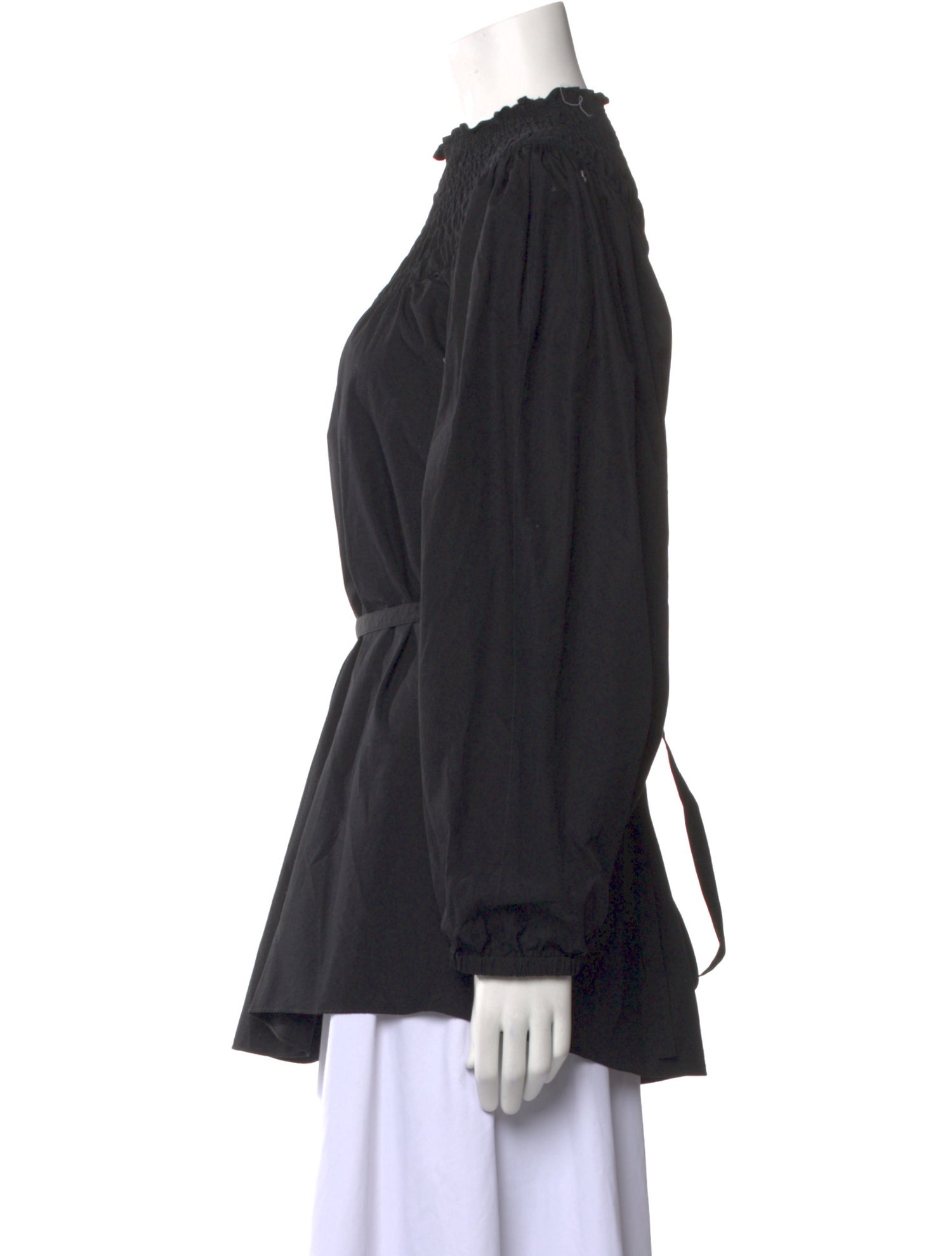 Patou Mock Neck Long Sleeve Blouse