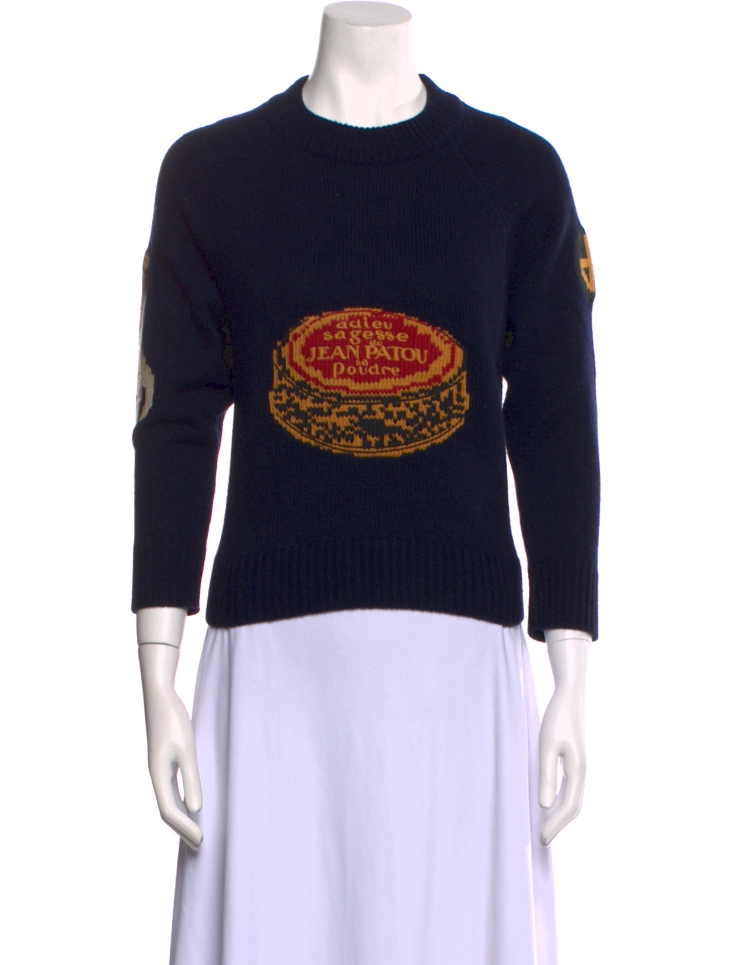 Patou Merino Wool Graphic Print Sweater