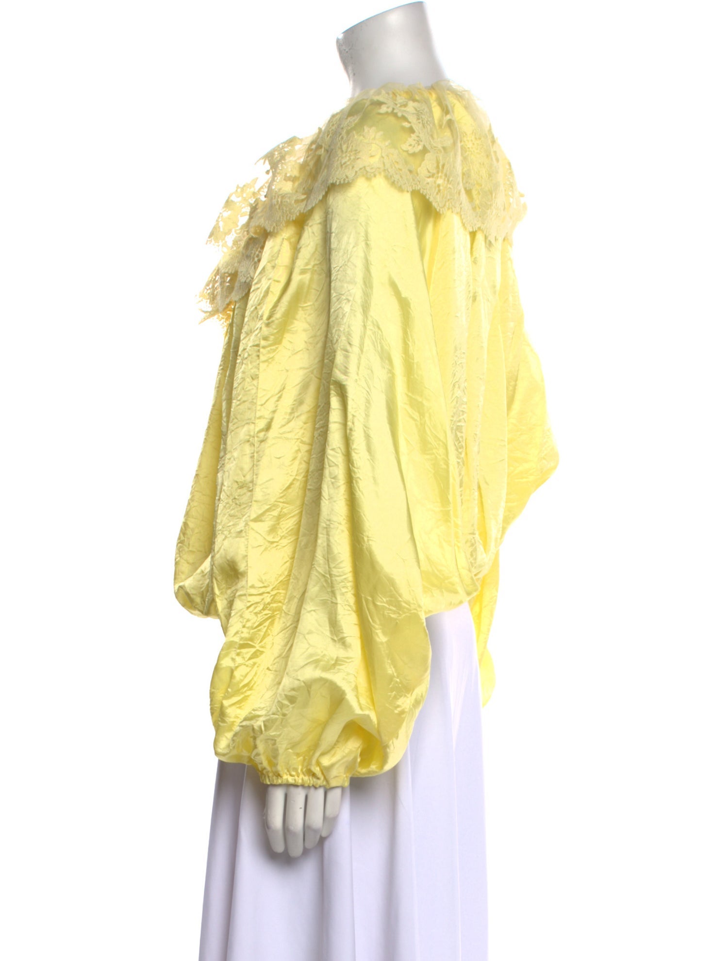 Patou Scoop Neck Long Sleeve Button-Up Top