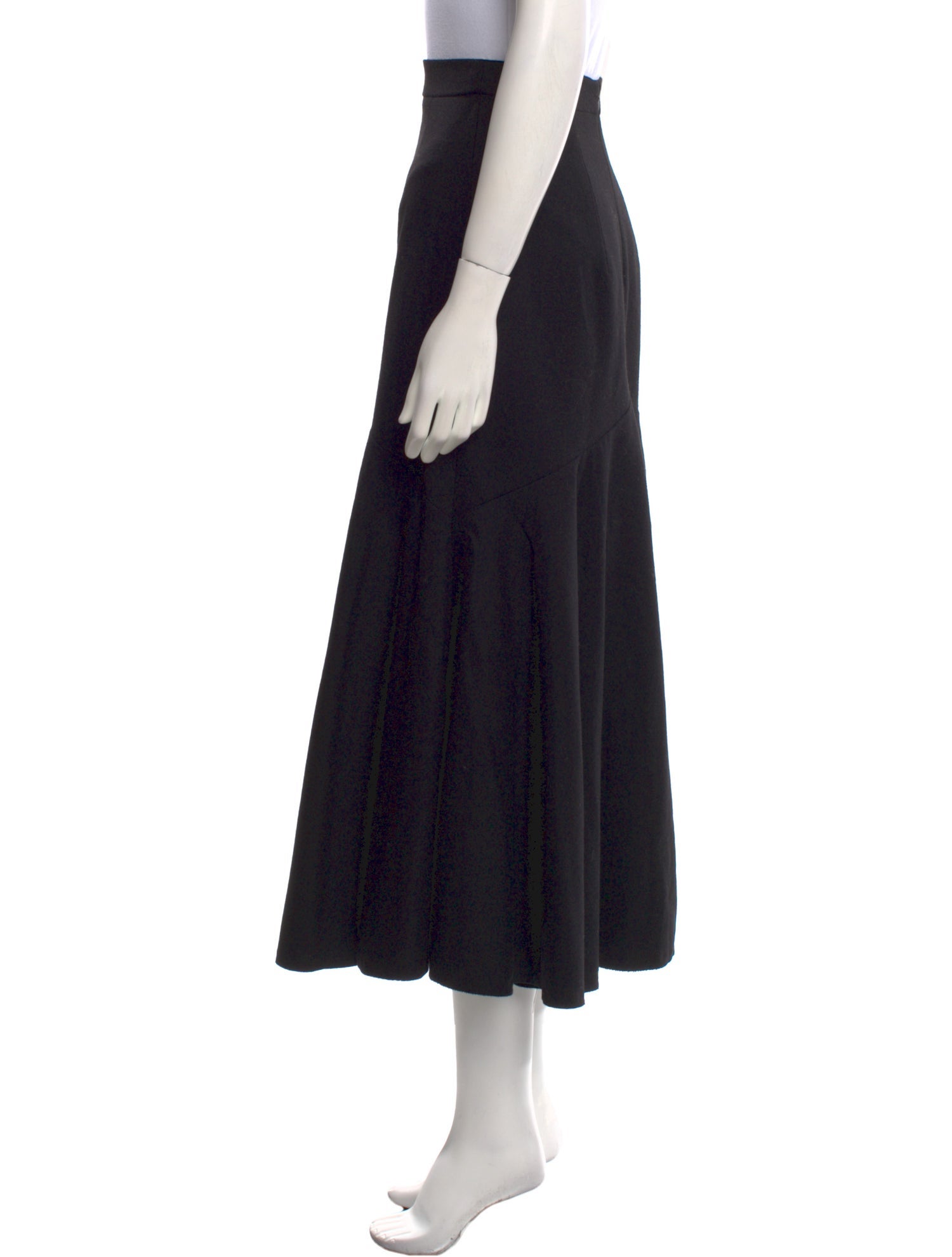 Patou Virgin Wool Midi Length Skirt