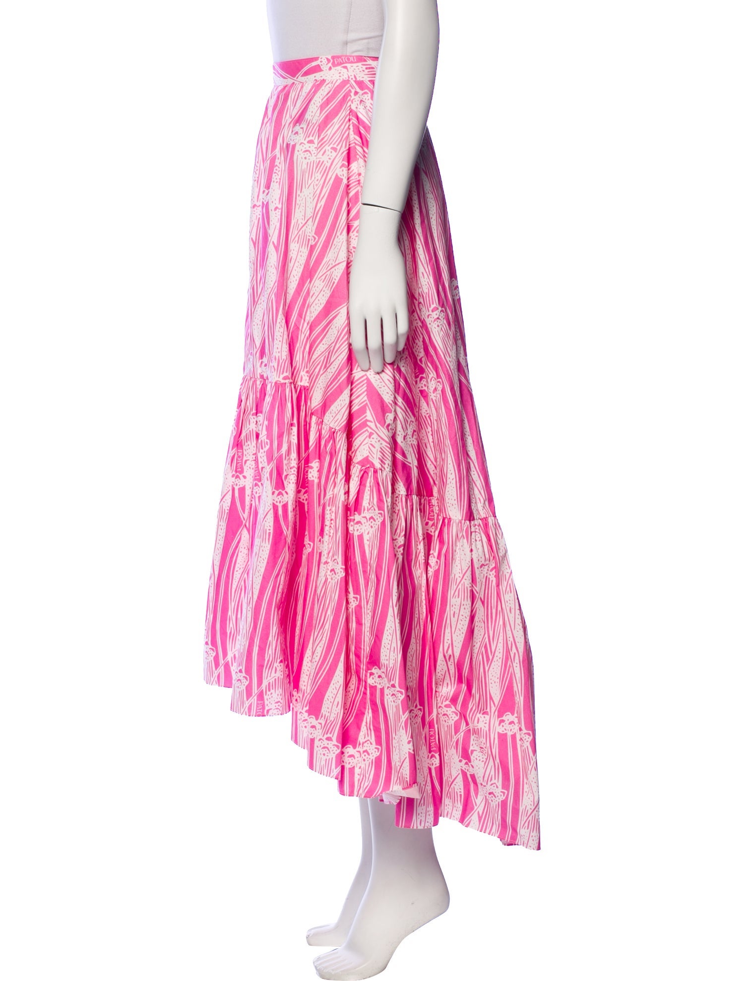 Patou Striped Midi Length Skirt