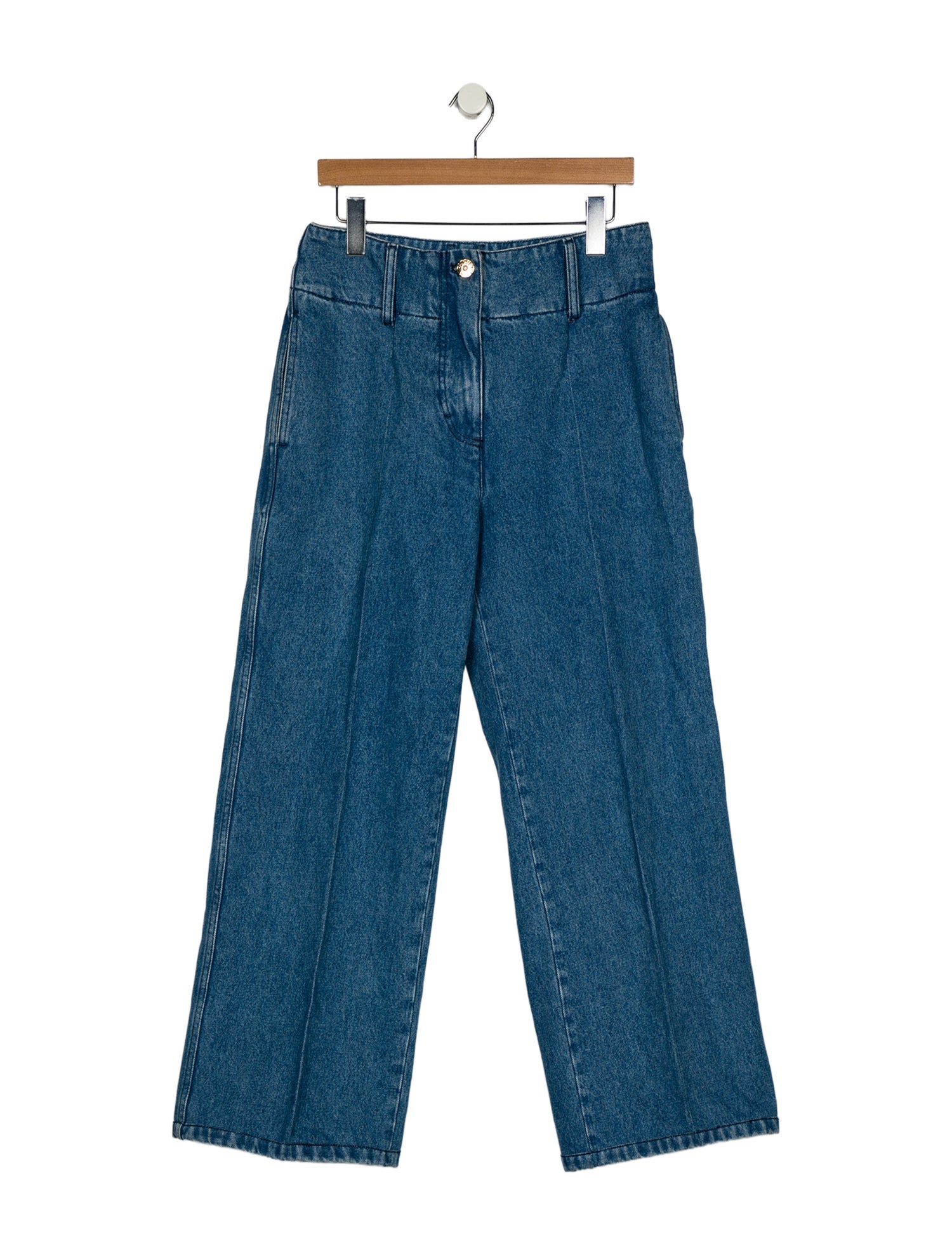 Natasha Zinko High-Rise Wide Leg Jeans - Blue, 13.25