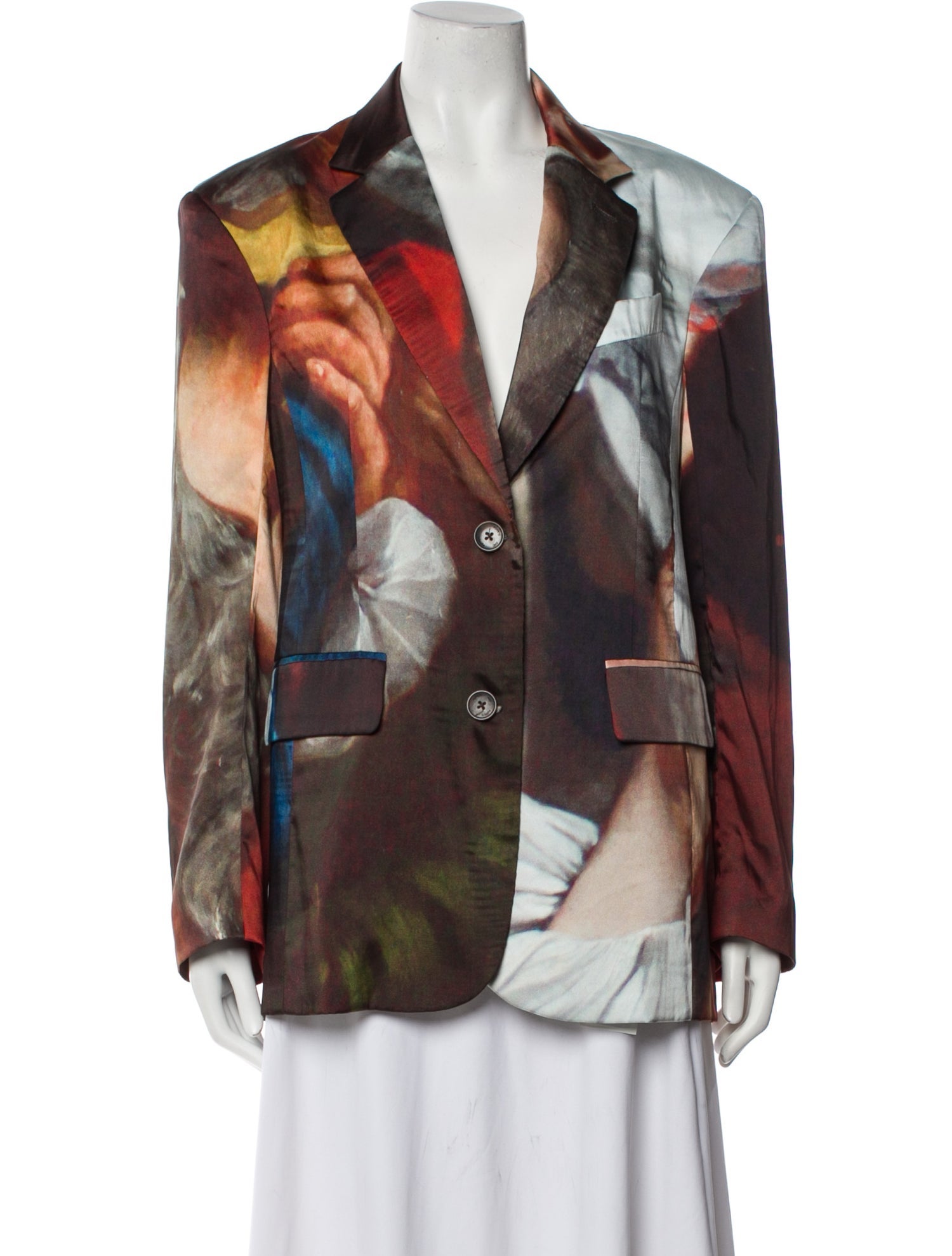 Puppets and Puppets Printed Blazer