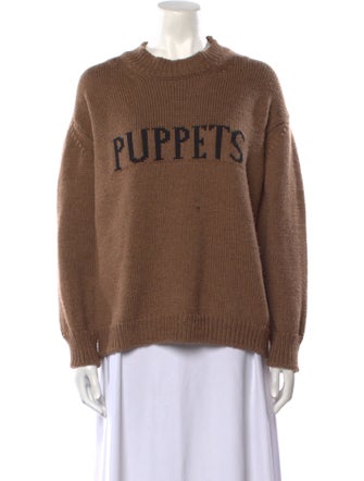 Puppets and Puppets Merino Wool Graphic Print Sweater