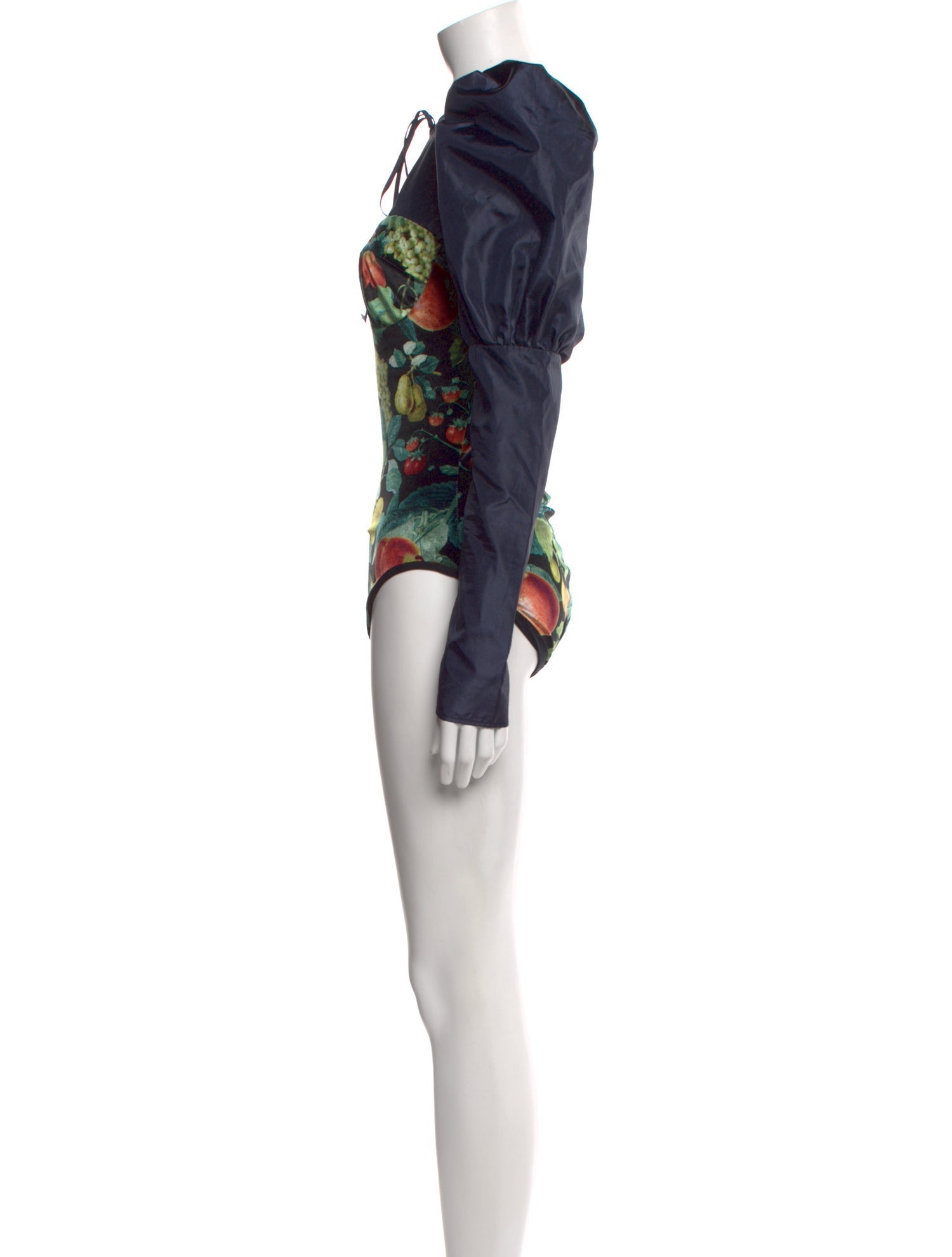 Puppets and Puppets Floral Print Tie Neck Bodysuit