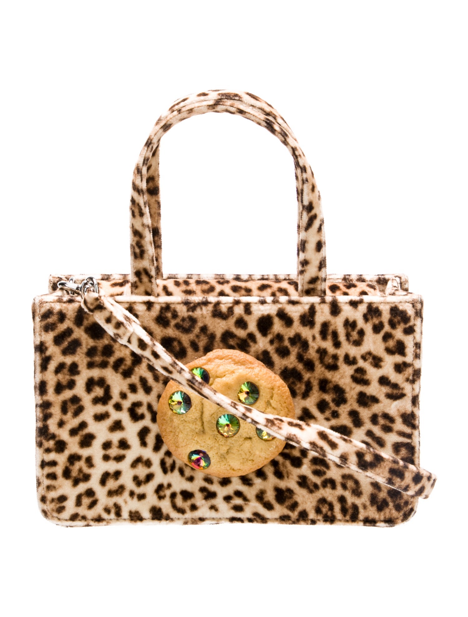 Puppets and Puppets Velvet Top Handle Bag