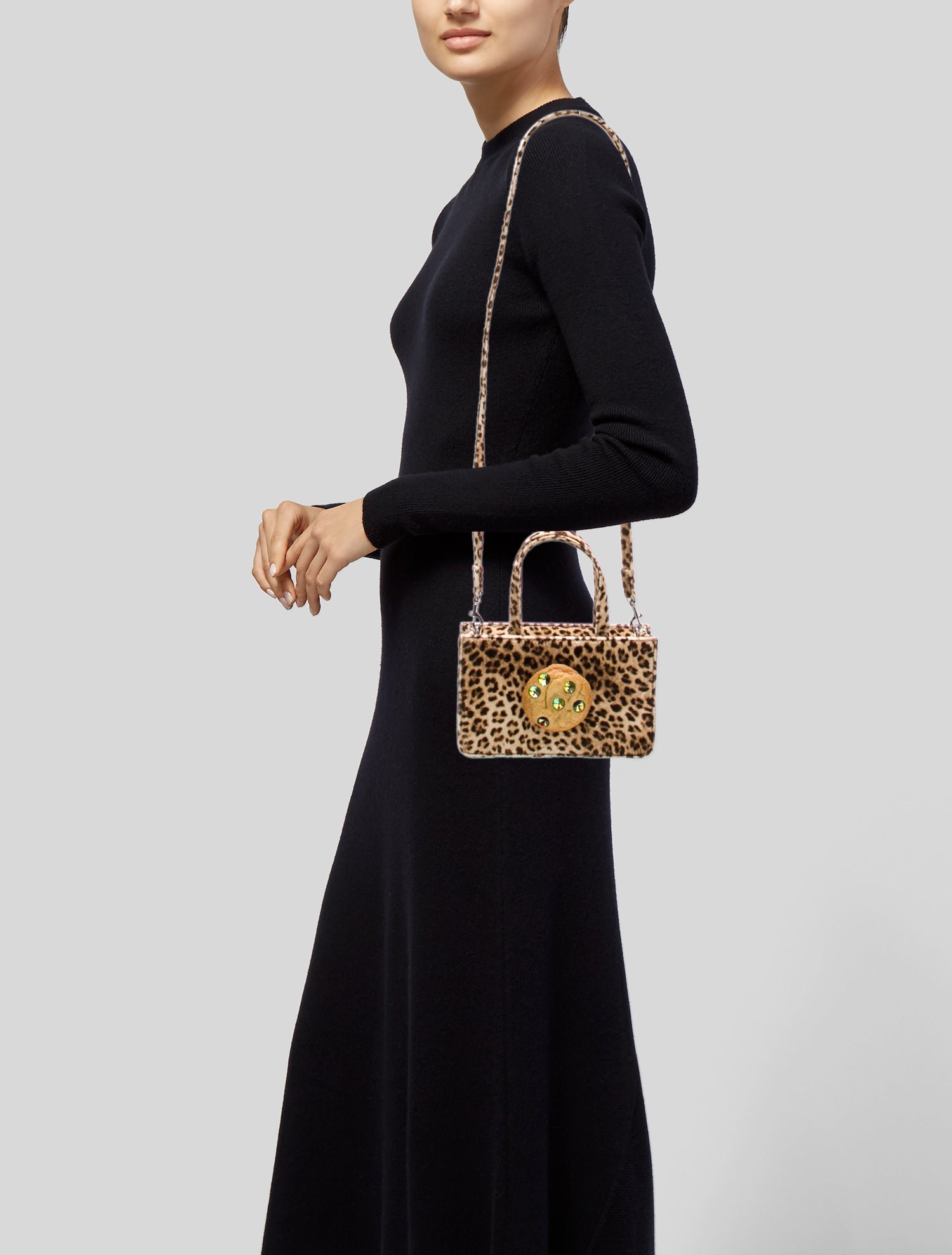 Puppets and Puppets Velvet Top Handle Bag