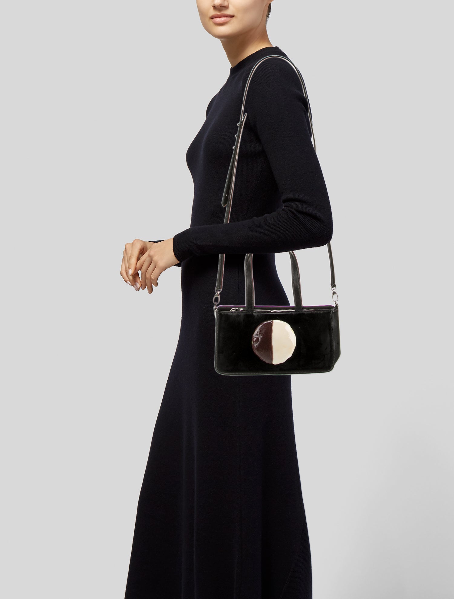 Puppets and Puppets Leather Top Handle Bag