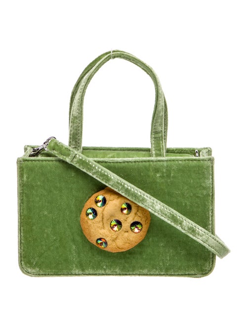 Puppets and Puppets Velvet Top Handle Bag