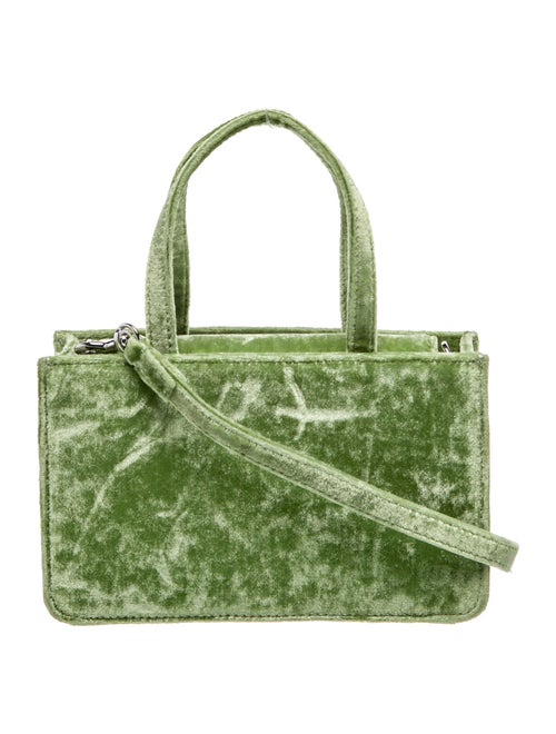 Puppets and Puppets Velvet Top Handle Bag