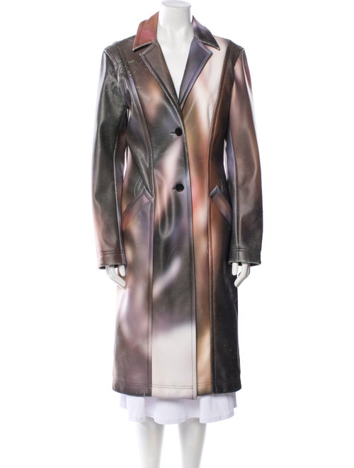 Puppets and Puppets Printed Faux Fur Coat