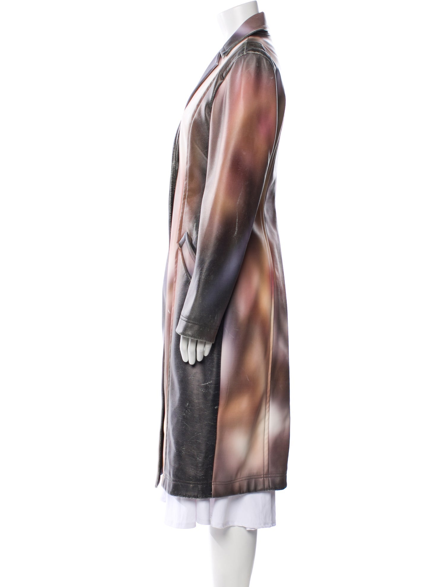 Puppets and Puppets Printed Faux Fur Coat